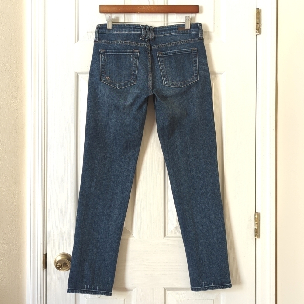 Kut from the Kloth Catherine Mid Rise Dark Wash Slim Fit Boyfriend Denim Jeans 4 - Picture 4 of 16